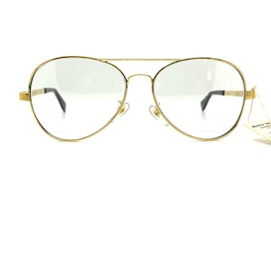 80s Aviator Eyeglass Frames | New Old Stock | Large Metal Aviator Eyeglasses | Aviator Glasses Frames | 70s Gold Aviator Frames with Lenses
