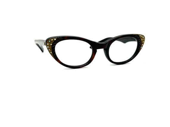 Vintage 50s Red Cat Eye Glasses | New Old Stock |… - image 3