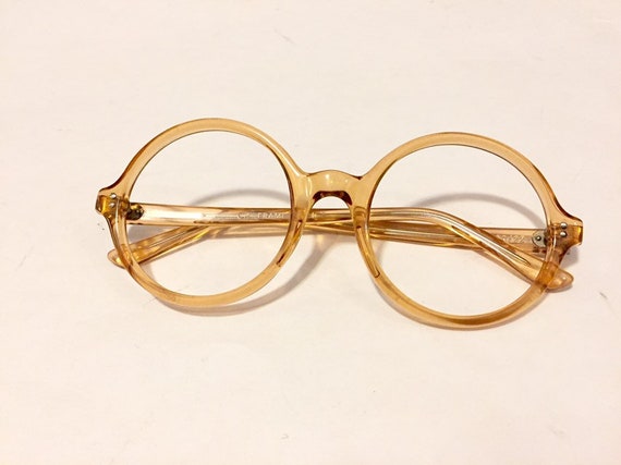 Unused Round Honey Eyeglass Frames | New Old Stoc… - image 2