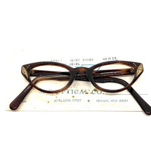 1960's】SWANK thick tortoise “cat eye” Swank Vintage 60s
