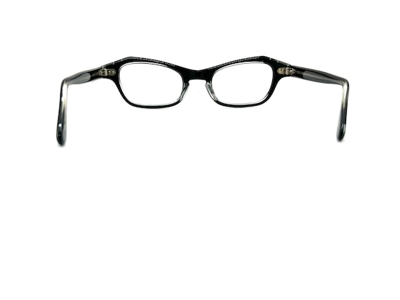 Unworn 50s Silver Rhinestones Cat Eye Glasses | N… - image 6
