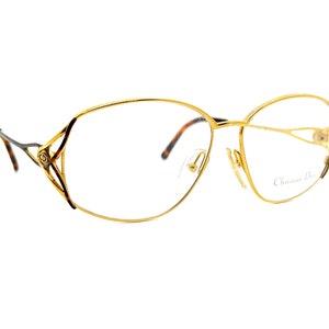 80s Christian Dior Eyeglasses | New Old Stock | Christian Dior Eyeglass Frames | Tortoise & Gold Butterfly Glasses | Christian Dior 2799 41