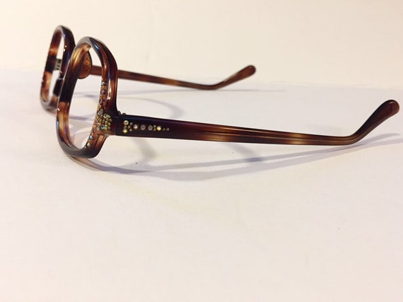 Vintage 60s Square Demi Amber Tortoise Eyeglass F… - image 8