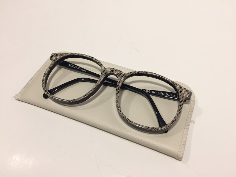 Vintage Large Round Eyeglasses New Old Stock BIG 80s Large Etsy