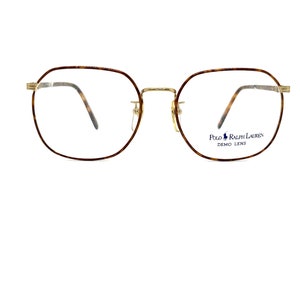 Unused 80s Eyeglasses | New Old Stock | 90s Light Tortoise Eyeglasses | Ralph Lauren Metal Eyeglass Frames | Retro Eyewear | MOD Sunglasses