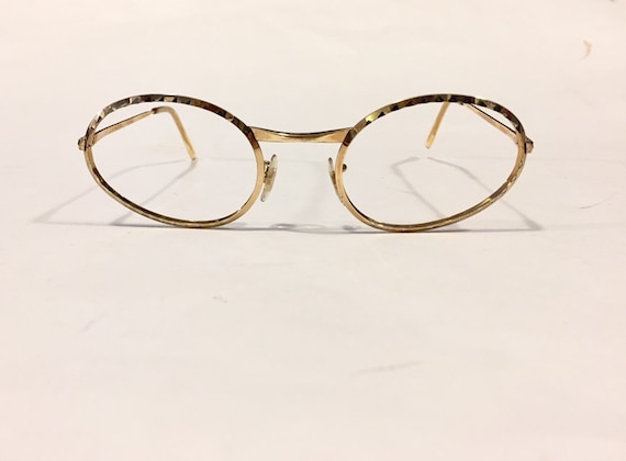 Unused 60s Gold Round Metal Eyeglass Frames | New… - image 1