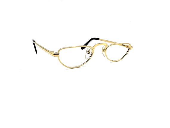 70s Gold Metal Readers | New Old Stock | 80s Reading Eyeglass Frames | Half Glasses Readers | Readers Glasses Frames | Reading Eyeglasses