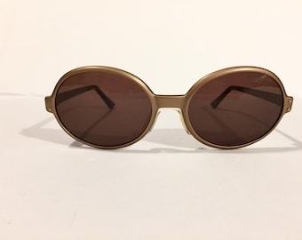 Vintage 70s Round Sunglasses | Unworn Copper Metal Glasses Frames | New Old Stock | NOS Round Retro Sunglasses | Round Metal Sunglass Frames