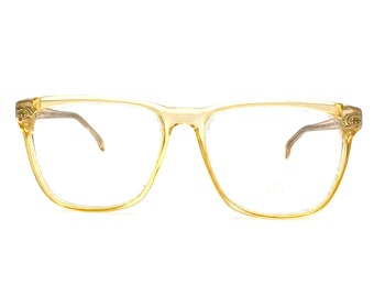Vintage 80s Eyeglasses | 70s Glasses | New Old Stock | Vintage Eyeglass Frame | 80s Oversized Eyeglasses | Clear Mod Hipster Glasses Frames