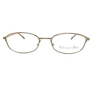 90s Christian Dior Eyeglasses | New Old Stock | Christian Dior Eyeglass Frames | Oval Metal Glasses Frames | Brown Gunmetal Dior Sunglasses