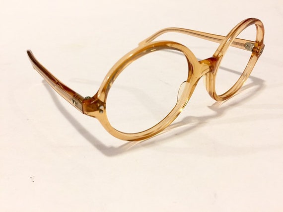 Unused Round Honey Eyeglass Frames | New Old Stoc… - image 3