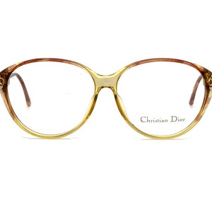 Vintage 80s Christian Dior Eyeglasses | Honey Gold Optyl 2783 Austria | Vintage Dior Glasses Frames | NOS Christian Dior Oversize Sunglasses