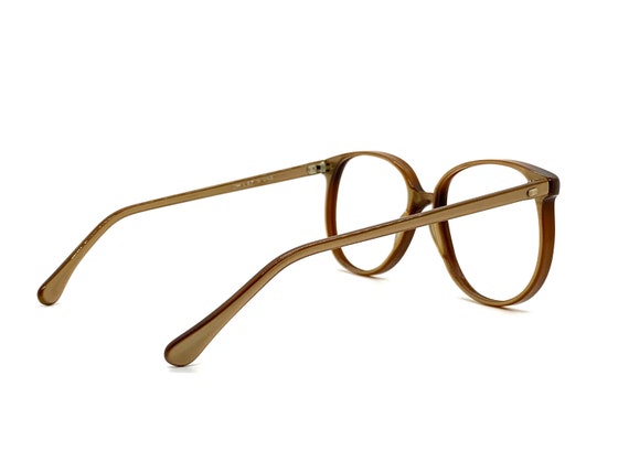 70s Oversize Round Eyeglass Frames | Gold P3 Roun… - image 7