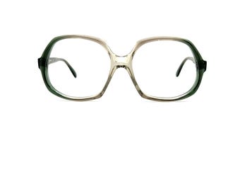 80s Large Oversized Eyeglasses | New Old Stock | Gray Fade Eyeglass Frames | Square Glasses Frames | 80s Retro Eyeglasses | 90s Eyeglasses