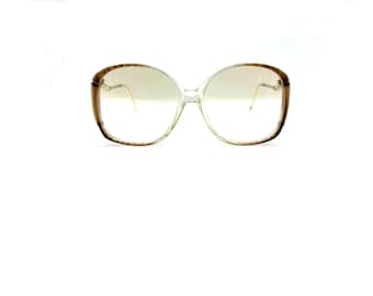 80s Drop Arm Eyeglass Frames | New Old Stock | Large Drop Temple Eyeglasses | Vintage 70s Womans Glasses | Oversized Sunglasses | 56-17-140