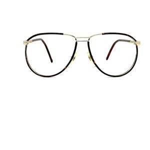 80s Aviator Frames | New Old Stock | Double Bridge Aviator Eyeglass Frames | Tortoise & Metal Aviator Glasses Frame | Rare Shuron Eyeglasses