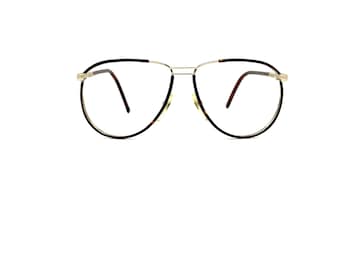 80s Aviator Frames | New Old Stock | Double Bridge Aviator Eyeglass Frames | Tortoise & Metal Aviator Glasses Frame | Rare Shuron Eyeglasses