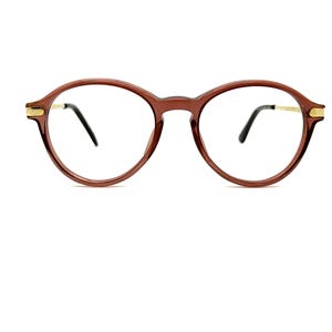 Vintage 90s Round Eyeglasses | New Old Stock | 80s Round Eyeglass Frames | Preppy Eyeglasses | Purple Round Frames | Panto Horn Rim Glasses