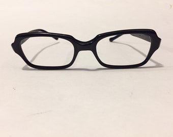 60s Vintage Eyeglasses | New Old Stock | Vintage Black Square Eyeglass Frames | Vintage Rectangle Sunglasses Frames | Square Glasses Frames