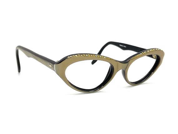 Unused Vintage 50s Gold Cat Eye Glasses | New Old… - image 3