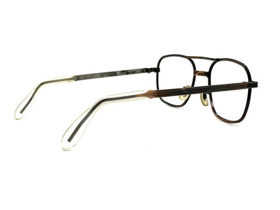 Unused 80s Black & Copper Aviator Eyeglass Frames… - image 6