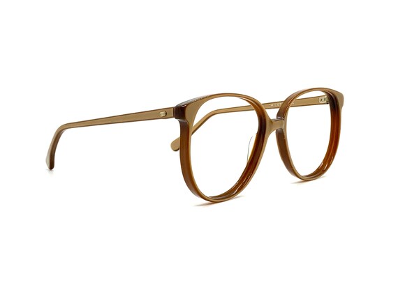 70s Oversize Round Eyeglass Frames | Gold P3 Roun… - image 3