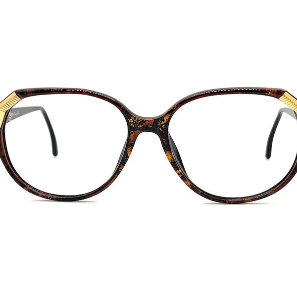 80s Christian Dior Glasses | Christian Dior Eyeglass Frames | Round Brown Gold Oversize Eyeglasses | Christian Dior Retro Sunglasses 2495
