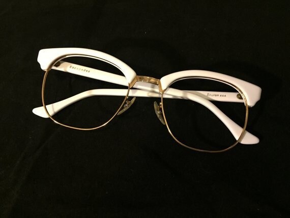 Vintage 60s Shuron White Eyeglasses Shuron Escapades White