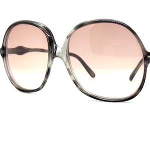 Vintage 80s Oversized Sunglasses | New Old Stock | 70s Large Round Sunglasses | Sunglass Frames | NOS | Gray Space Age Bubble Sunglasses |