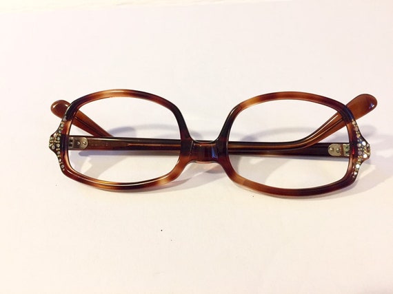 Vintage 60s Square Demi Amber Tortoise Eyeglass F… - image 7