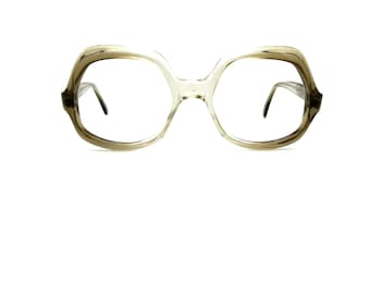 80s Designer Eyeglasses | New Old Stock | Large Thick Square Eyeglass Frames | Gray Fade Glasses Frames | Thick Glasses Frames | Sunglasses
