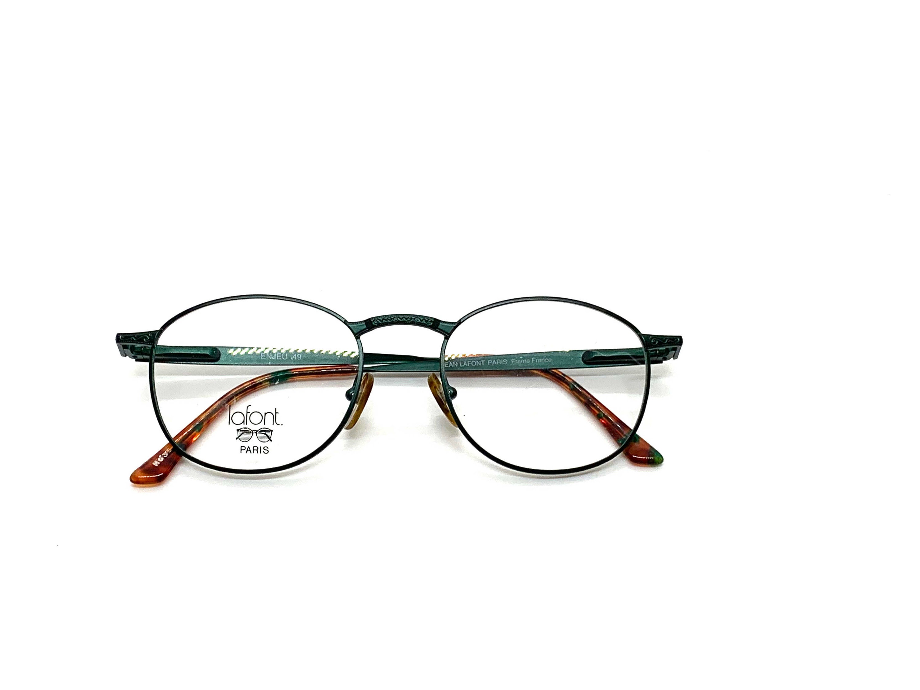 Vintage 80s Jean Lafont Round Eyeglass Frames Unworn Glasses