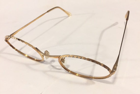 Unused 60s Gold Round Metal Eyeglass Frames | New… - image 6