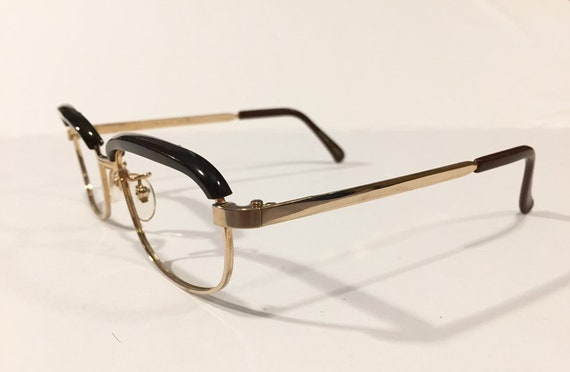 Unworn 60s Gold Metal Eyeglass Frames | New Old S… - image 2