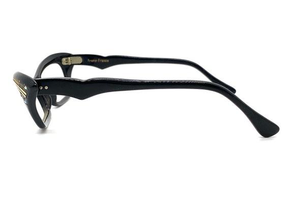 Unworn 50s Black Cat Eye Glasses | New Old Stock … - image 9