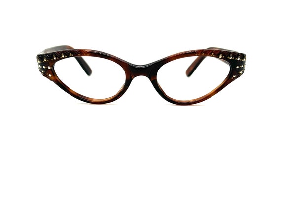 Unworn 60s Eyeglass Frames | Rhinestone Cat Eye E… - image 2