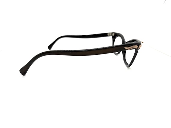 Vintage 50s Black Cat Eye Glasses | New Old Stock… - image 8