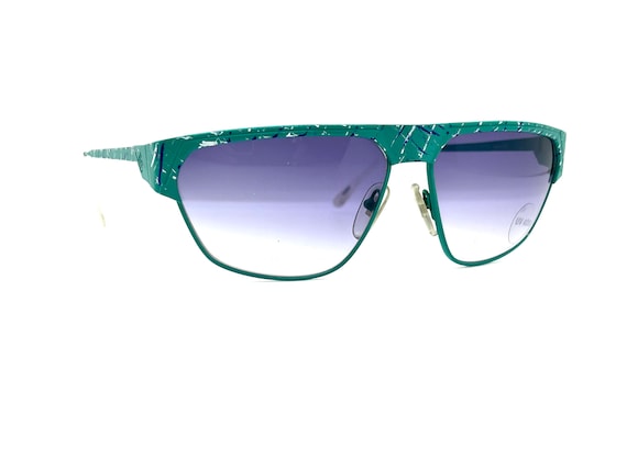 80s Sunglasses | New Old Stock | Teal Oversized Su