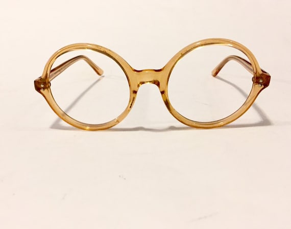 Unused Round Honey Eyeglass Frames | New Old Stoc… - image 1