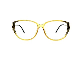 90s Christian Dior Glasses | New Old Stock | 80s Christian Dior Eyeglass Frames | Amber Gray & Gold Dior Eyeglasses | Dior Sunglasses Frames