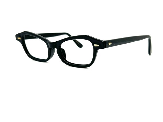 Unworn 50s Black Cat Eye Glasses | New Old Stock … - image 3