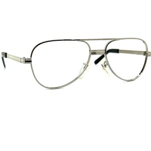80s Silver Aviator Glasses Frames | New Old Stock | 70s Aviator Eyeglasses | Double Bridge Eyeglass Frames | Large 80s Titmus USA Eyeglasses