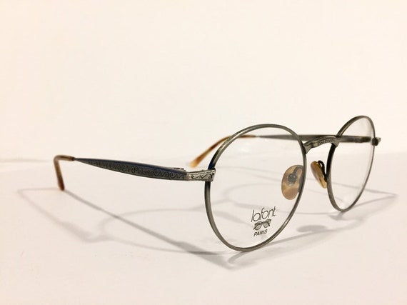 Vintage 80s Jean Lafont Round Eyeglass Frames | U… - image 3