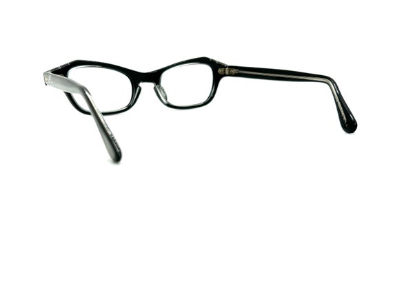 Unworn 50s Silver Rhinestones Cat Eye Glasses | N… - image 7
