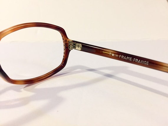 Vintage 60s Square Demi Amber Tortoise Eyeglass F… - image 9