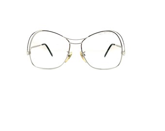 Vintage 80s Eyeglasses | New Old Stock | 80s Oversized Eyeglasses | Drop Temple Metal Eyeglass Frames | Retro Sunglasses | Drop Arm Glasses