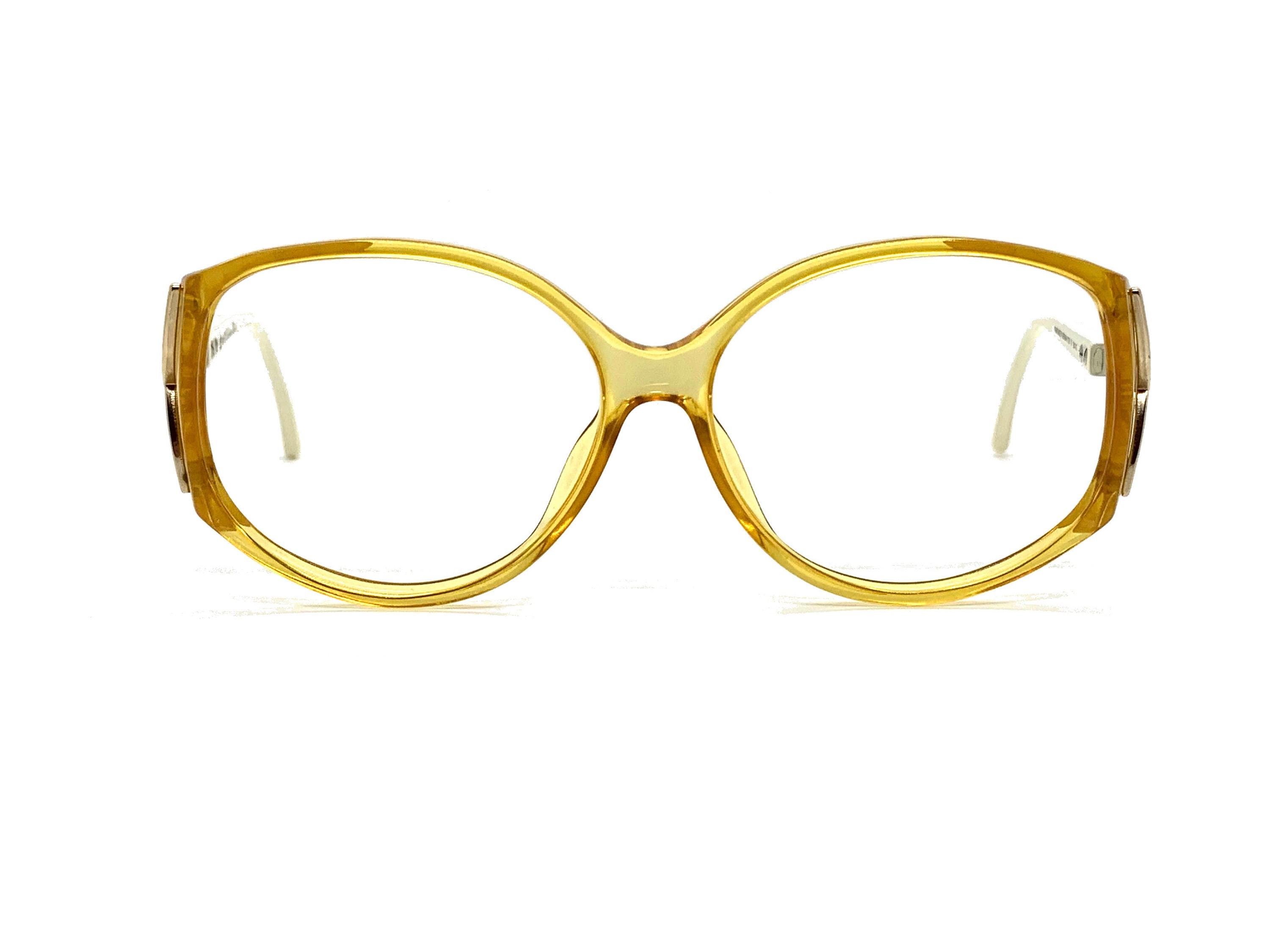 Christian Dior Brille - Vintage, 80er Jahre, gelb-goldener Rahmen