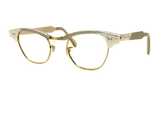 Vintage 50s Cat Eye Glasses | New Old Stock | Bro… - image 3