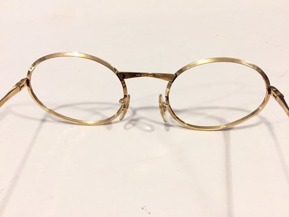 Unused 60s Gold Round Metal Eyeglass Frames | New… - image 9