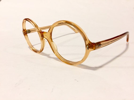 Unused Round Honey Eyeglass Frames | New Old Stoc… - image 8